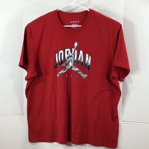 Air Jordan red retro short sleeve tee shirt XXL